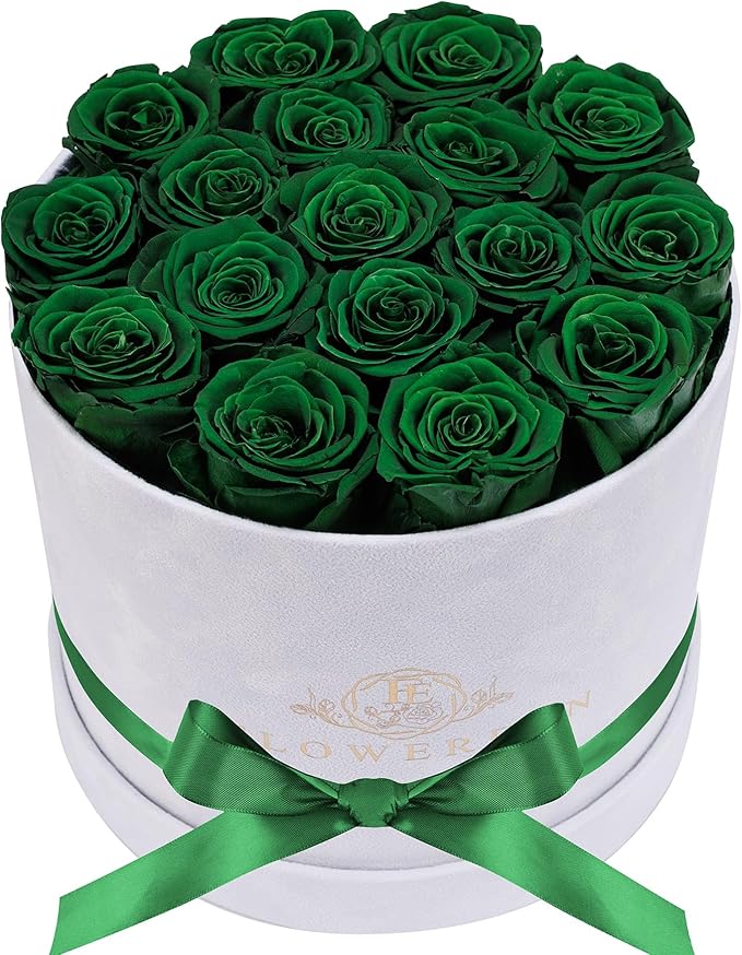 Prifroti 17 Flowers in a Luxury Suede Box, Birthday Gifts for Women, Preserved Flowers, Mothers Day Roses Gift for Mom, Da...