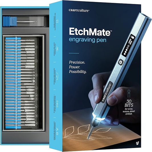 EtchMate Engraving Pen for Metal, Wood, Glass, Plastic & All Materials - Cool Birthday Gift Ideas - Engraver Pen Tool - Te...