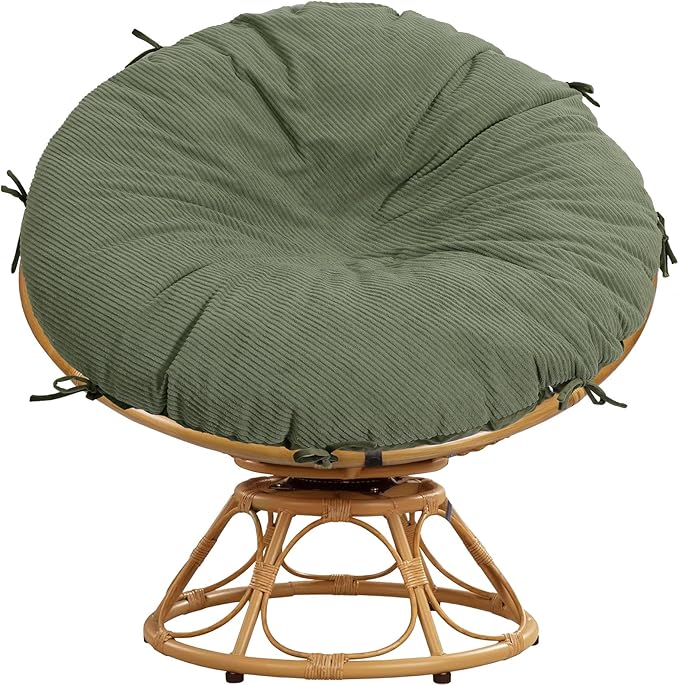 ANMINY Papasan Cushion Cover ONLY Thick Soft Velvet Slipcover for Papasan Cushion, Removable and Machine Washable Round Ch...