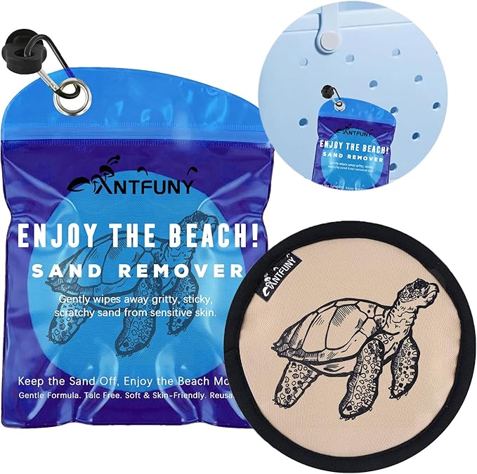 Beach Sand Remover Sand Eraser Brush Wipe Mitt Family Kids Women 2026 Summer Beach Towel Vacation Essentials Hawaii Honeym...