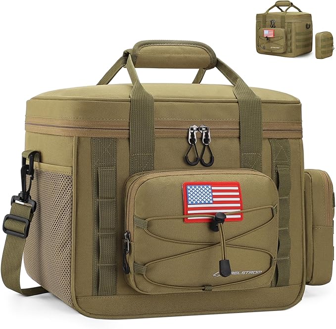 Maelstrom Tactical Lunch Box, Insulated Lunch Bag for Men, Large Durable Leakproof Cooler Bag with Detachable MOLLE Bags, ...