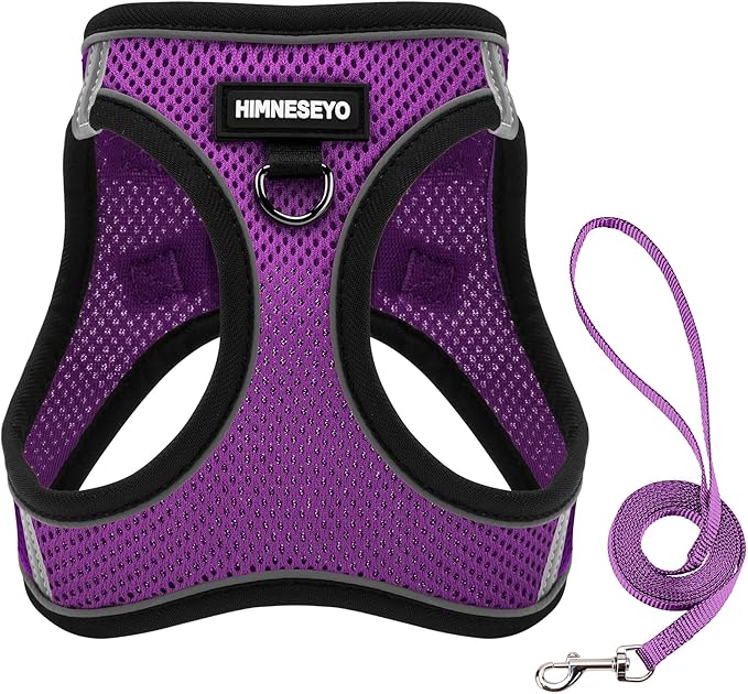 Dog Harness and Leash Set, Dog Harness for Dogs No Pull, No-Chock Step-in Reflective Breathable Lightweight Easy Walk Vest...