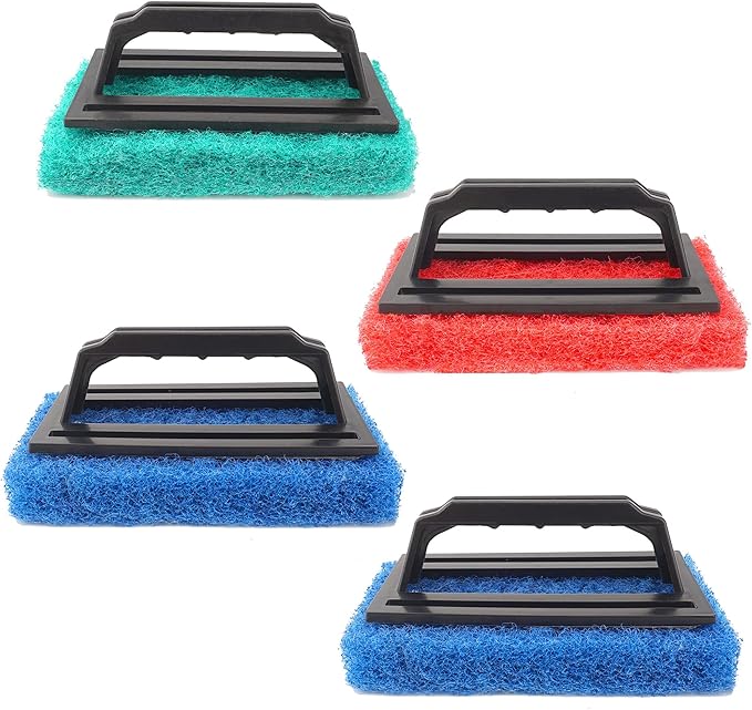 4 Pcs Screen Printing Scrub Pad, Screen Print Ink Scraper with Handle,Screen Print Remover, Screen Printing Accessories fo...