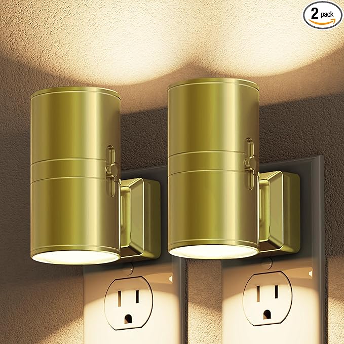 L LOHAS LED Night Light, Automatic Night Lights Plug into Wall, 2 Pack Nightlights With Light Sensor, 3000K Soft White 0-1...