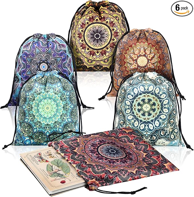 6 Pcs Velvet Storage Bag Dice Storage Bag Drawstring Tarot Card Holder Bag Jewelry Pouch Enthusiasts Hand Gift Bags, 7.1 x...