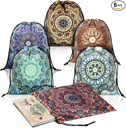 6 Pcs Velvet Storage Bag Dice Storage Bag Drawstring Tarot Card Holder Bag Jewelry Pouch Enthusiasts Hand Gift Bags, 7.1 x...
