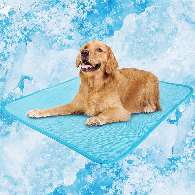 IDOMIK Dog Cooling Mat for Large Medium Small Dogs, Self Cooling Pet Mat, Washable Cooling Pad for Dogs & Cats, Summer Coo...