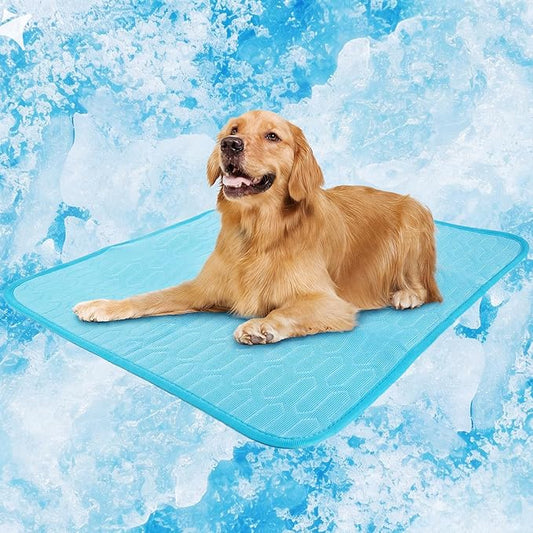 IDOMIK Dog Cooling Mat for Large Medium Small Dogs, Self Cooling Pet Mat, Washable Cooling Pad for Dogs & Cats, Summer Coo...