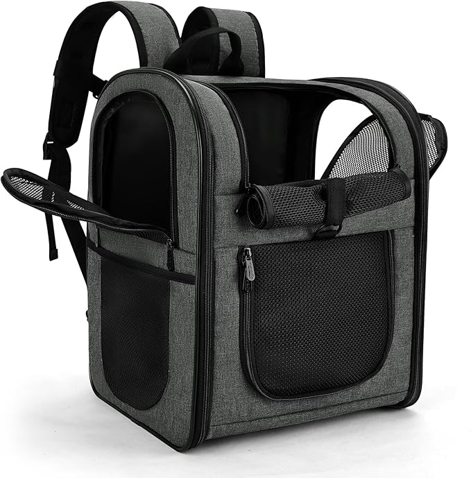 Apollo Walker Pet Carrier Backpack for 4-18lb Cats and Dogs, Puppies, Safety Features and Cushion Back Support | for Trave...