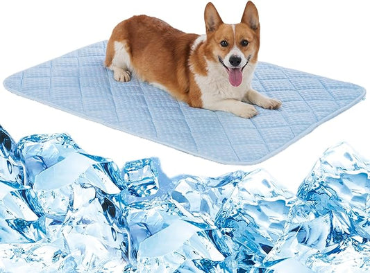 Petvolve Dog Cooling Mat, Washable Cooling Mat for Dog, Foldable Kennel Pet Bed, Cool Pad (Cool &Warm Surface) for All Sea...