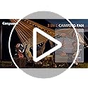 Easywave Camping Fan with LED Lantern: 30000mAh Rechargeable Battery Powered Outdoor Tent, Oscillating Fan with 360° Hangi...