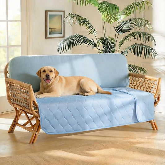 Luciphia Waterproof Cooling Mat for Dogs Couch Cover Q-MAX>0.5, Leakproof Pet Pad Non-Slip Throw Blanket for Cat Puppy Cra...