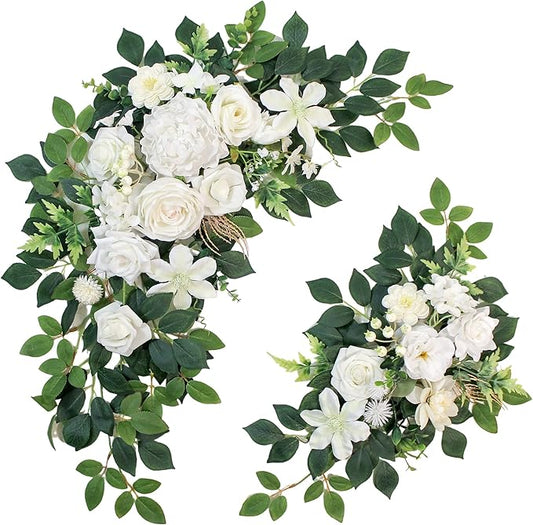 BMQDSM Pack of 2 Faux Flowers,Wedding Arch Flowers,Wisteria Hanging Flowers,Flower Garland Be Suited to Aisle Decorations ...