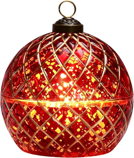 Birthday Glass Flameless LED Candles Wedding Decorative Light Birthday Gift for Her,Battery Operated Flickering Electric L...