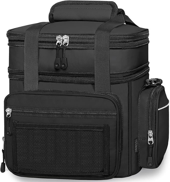 Expandable Lunch Box Cooler Bag - Insulated Heavy Duty Lunch Bag for Men Women - Large Lunchbox for Adults Work Outside Pi...
