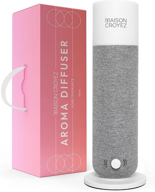 Maison Croyez Waterless Essential Oil Diffuser (120ml Bottle) – Nebulizing Aroma Diffuser, 3 Intensity Levels, 1/3/6H Time...