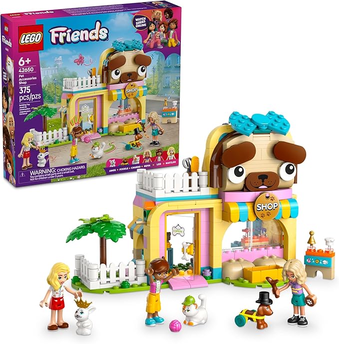 LEGO Friends Pet Accessories Shop Pretend Play Set - Building Toy for Kids, Girls and Boys, Ages 6+ - with 3 Minidolls, To...