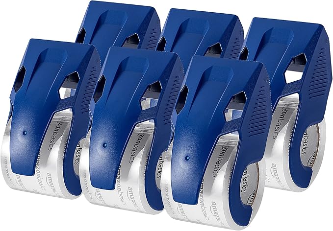 Amazon Basics Heavy Duty Packaging Tape with Dispenser for Shipping, Sealing Boxes, Moving and Storing, 1.88" x 22.2 yds, ...