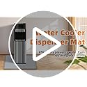 Water Cooler Mat, 24'' x 16'' Non-Slip Water Dispenser Mat with Raised Edge, Waters Cooler Floor Tray for Bedrooms, Kitche...