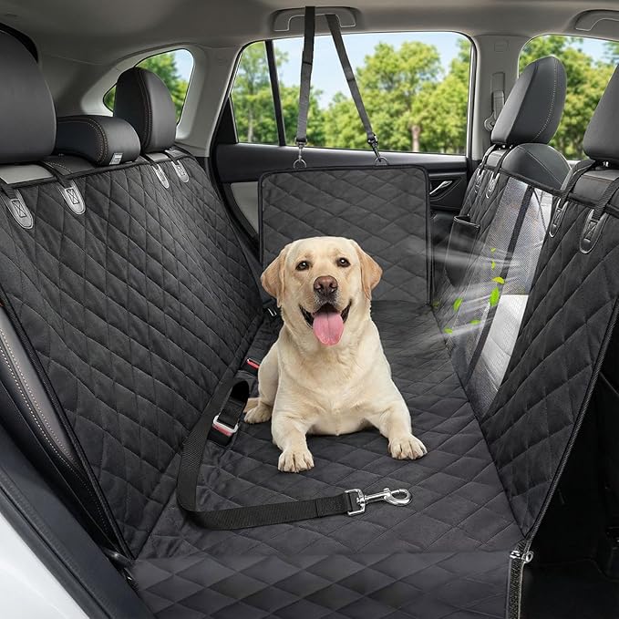 Dog Car Seat Cover, 600D Heavy Dute Durable Car Seat Cover for Dogs Pets, 100% Waterproof Scratch Proof Nonslip Dog Hammoc...