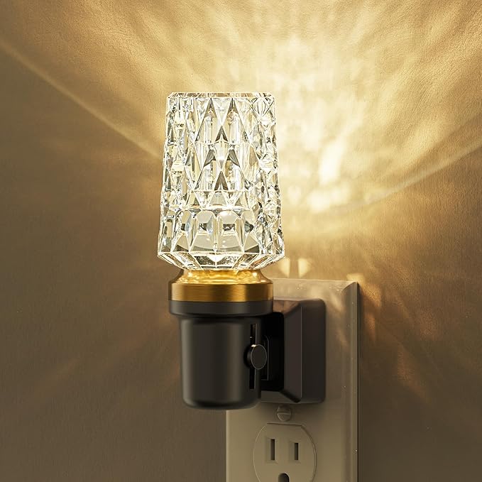 L LOHAS LED Night Light,Plug in Night Light with Light Sensor,0-100LM Brightness Adjustable,3000K Soft White,Acrylic Decor...