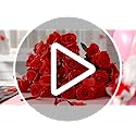 Zeyune 36 Pack Mother's Single Rose with Sleeves Set, Artificial Red Roses Bulk with Flower Sleeves, Single Stem Flower Wr...