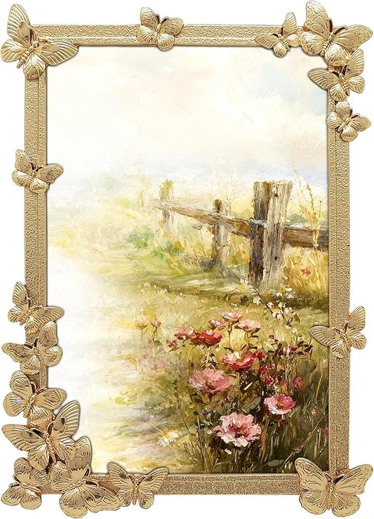 GIFTY GIFTY Decorative Butterfly Photo Frame / 4x6 in | for Vertical Display on Tabletops | Perfect for Home Decor, Weddin...