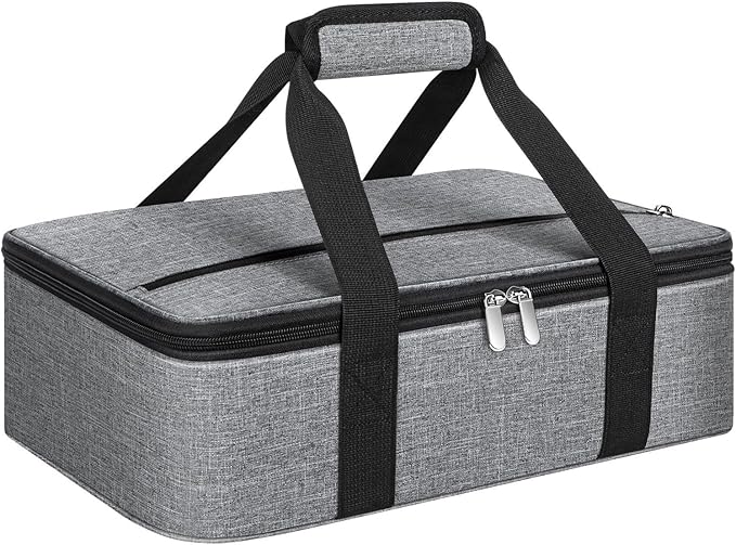 MIAOJIE Insulated Casserole Carrier, Portable Casserole Carrier for Hot or Cold Food Lunch Tote Warmer or Cooler Bag, Lasa...