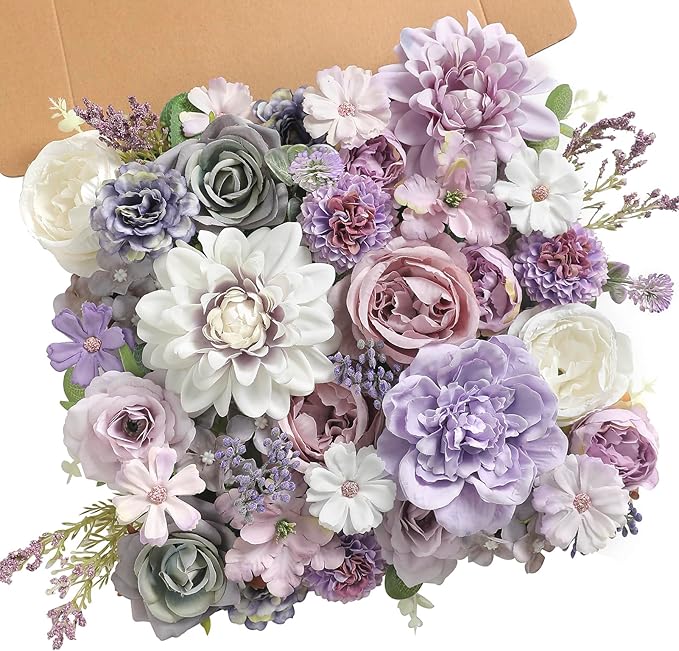Serra Flora Artificial Flowers Combo for DIY Centerpieces Arrangements Wedding Bridal Bouquet Table Chair Candle Holder Ba...