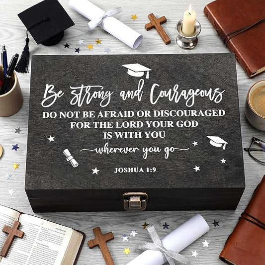 Seeloowy Graduation Memory Keepsake Box with Photo Custom 2026 Large Grad Card Box with Customized Picture Gift for Him He...