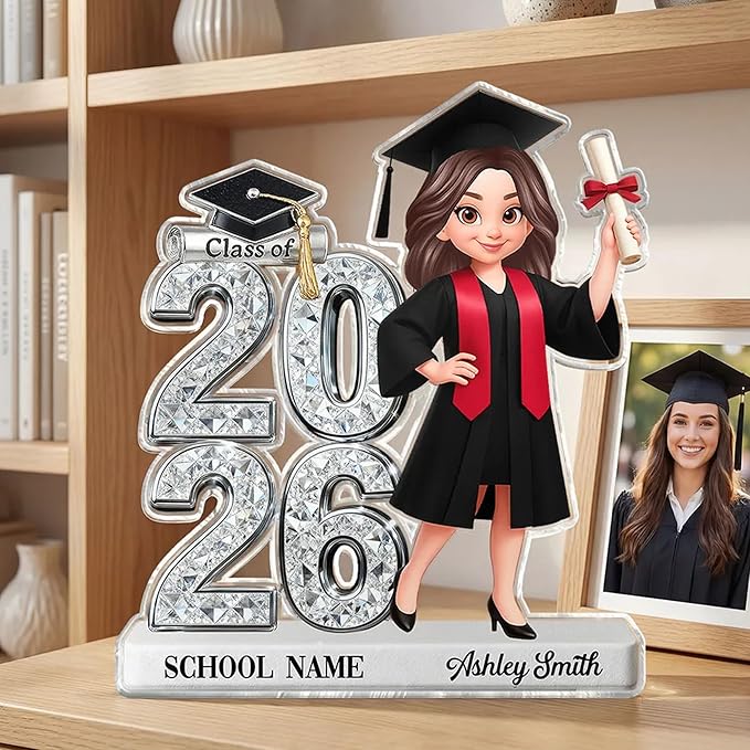 Custom Acrylic Block Plaque, Graduation Gifts For Seniors, Graduations Decoration, Gifts For Graduates Girls Friend Daught...