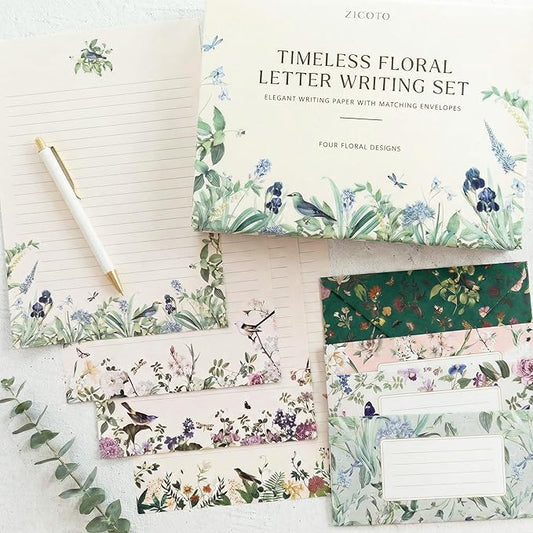 Beautiful Stationery Set with Envelopes - Premium-Quality, No-Bleed Lined Letter Writing Paper with Elegant Floral Designs...