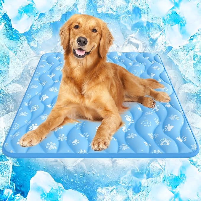 Rywell Super-Absorbent Cooling Mat for Dogs 44"x32" Arc-Chill 3.0 & Color-Changing Dog Cooling Mat, Stay Cool & Dry, Washa...