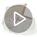 Aokeyee 2PC Photo Storage Box - Decorative Linen Memory Organizer for 4x6 Pictures, Keepsake Box with Dividers & Labels, H...