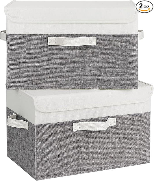 GRANNY SAYS Fabric Storage Boxes, Memory Keepsake Box, Large Storage Bins with Lids, Closet Organizers, Toy Box, Storage B...