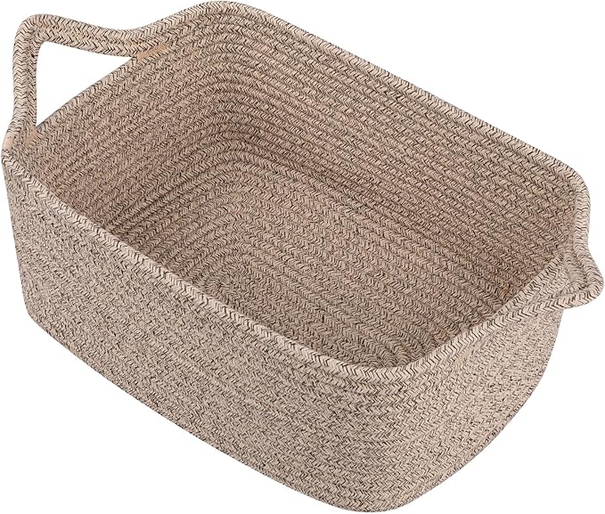 OIAHOMY Woven Basket, Gift Basket Empty with Gift Bags and Ribbons, Rope Baskets for Baby Showers, Storage Baskets with Ha...