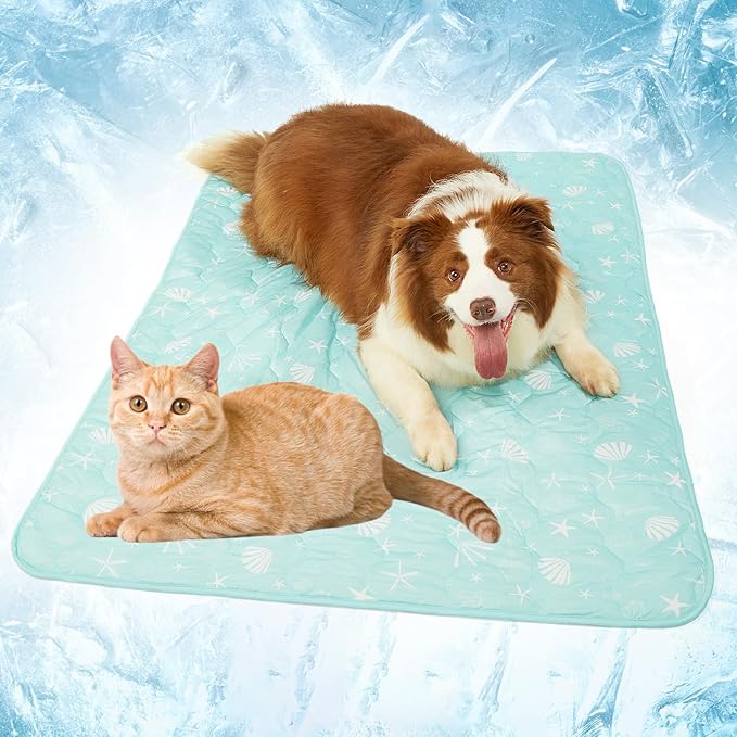 SUPRIY Pet Cooling Blanket for Summer - Ice Cold Qmax0.4 Tech Dual-Use for Humans & Pets, Portable Reversible Mat Machine ...