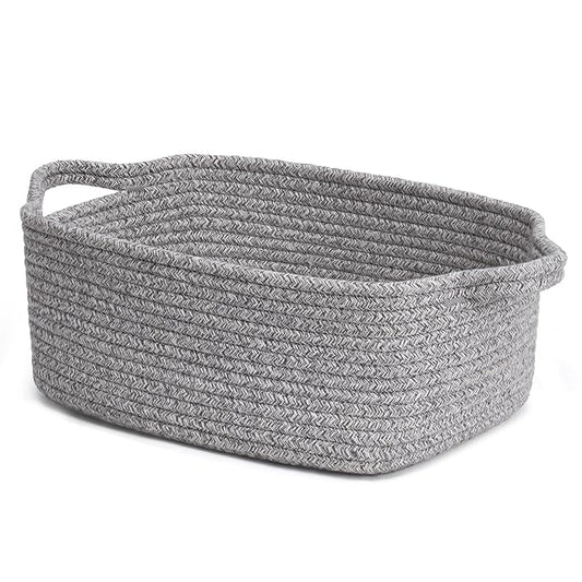 CHICVITA Decorative Gift Basket, Easter Basket for Kids, Woven Rope Storage Baskets with Handles, Nursery Baby Shower Toy ...