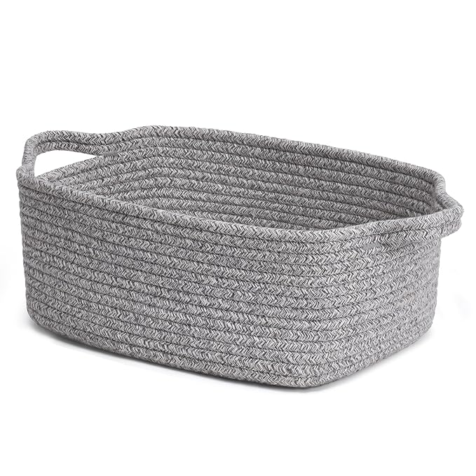 CHICVITA Decorative Gift Basket, Easter Basket for Kids, Woven Rope Storage Baskets with Handles, Nursery Baby Shower Toy ...