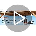 AURATHEA 20” Canopy Fan with Lights, 20000mAh Battery Operated Ceiling Fan, Portable Outdoor Camping Fan with Remote Contr...