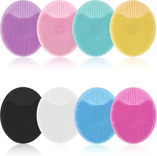 Face Scrubber, 8 PCS Silicone Face Scrubber Exfoliator for Women, Face Cleansing Brush Blackhead Acne Pore Pad for Deep Cl...