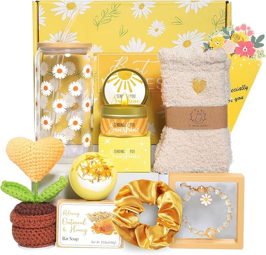 Birthday Gifts for Women, Gift Baskets for Women, Best Friend Friendship Gifts, Get Well Soon Inspirational Gift Set Box f...