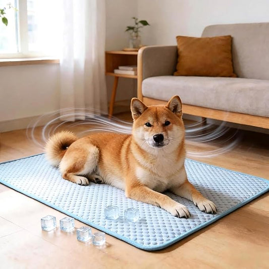 BCBOPE Washable Dog Cooling Mat, Ice Silk Self Cooling Pad for Small Medium Dogs & Cats, Breathable Pet Cooling Blanket fo...