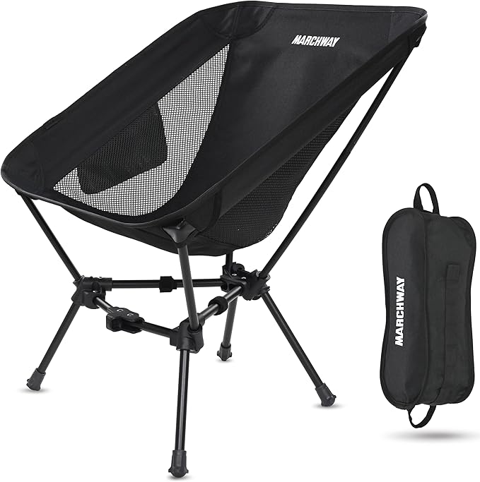 MARCHWAY Lightweight Folding Camping Chair, Portable Foldable Compact for Outdoor Camp, Travel, Beach, Picnic, Festival, H...