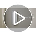 SONGMICS Jewelry Organizer, LED Jewelry Cabinet Wall/Door Mounted, Lockable Rounded Wide Mirror with Storage, Interior Mir...
