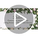 Dolicer 4Pcs 26Ft Artificial Eucalyptus Garlands with Flowers - 8 Roses, Faux Floral Greenery Garlands Fake Flowers Vines ...