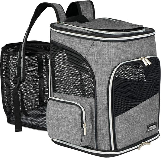 BAGLHER Expandable Pet Carrier Backpack，Pet Backpack for Small Cats Puppies Dogs Bunny, Airline-Approved Ventilate Backpac...