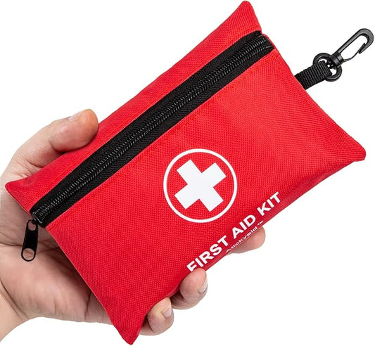 Atickyaid Mini First Aid Kit - 140 Piece Small First Aid Medical Kit for Car, Home, Office, Travel, Camping, Sports, Outdo...