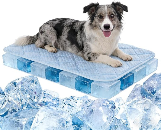 Dog Cooling Mat,Cooling Mat for Dogs, 35"x23" Cats Cooler Pad, Premium Pets Cool Bed for Crate Kennel, Indoor Cats Cool Sl...