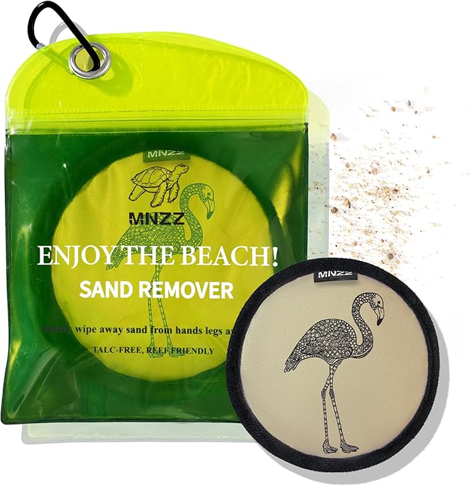 MNZZ Beach Sand Remover Towel Eraser Bag Portable Quick Dry Pouch for Pool Picnic Vacation Hiking Travel Essentials Blanke...